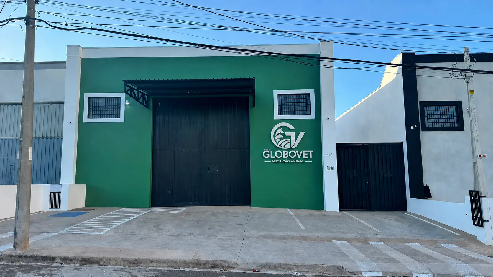 Fachada da unidade industrial da Globovet
