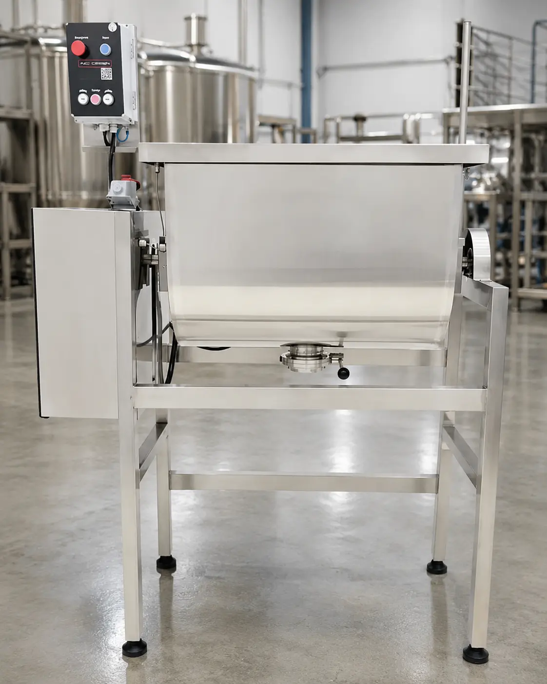 Equipamento industrial que apoia o processo produtivo da Globovet